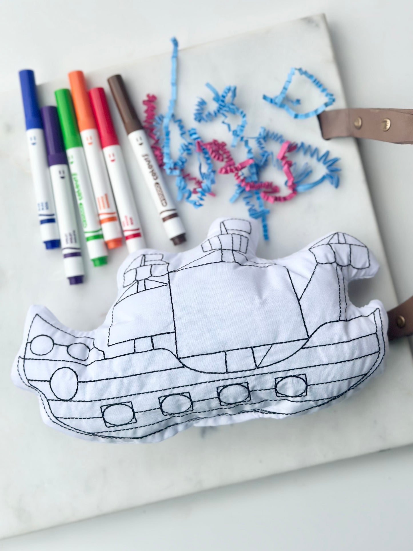 pirate ship doodle activity pillow